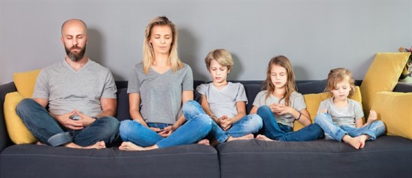 Family Meditating