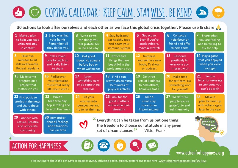 Coping Calendar small